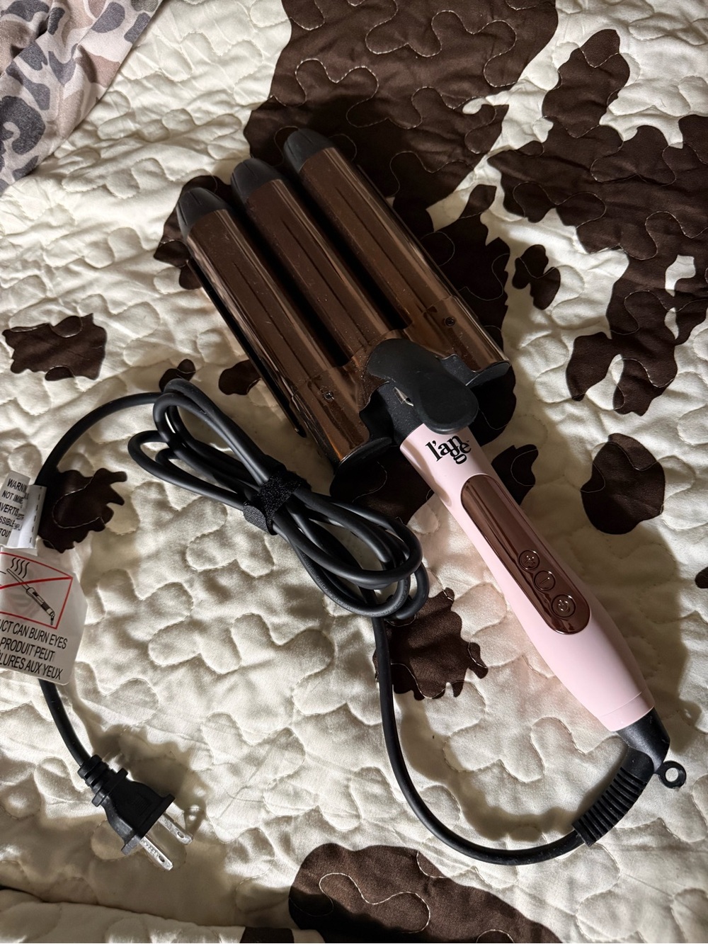 Lange Triple Barrel Hair Waver in Pink and Bronze